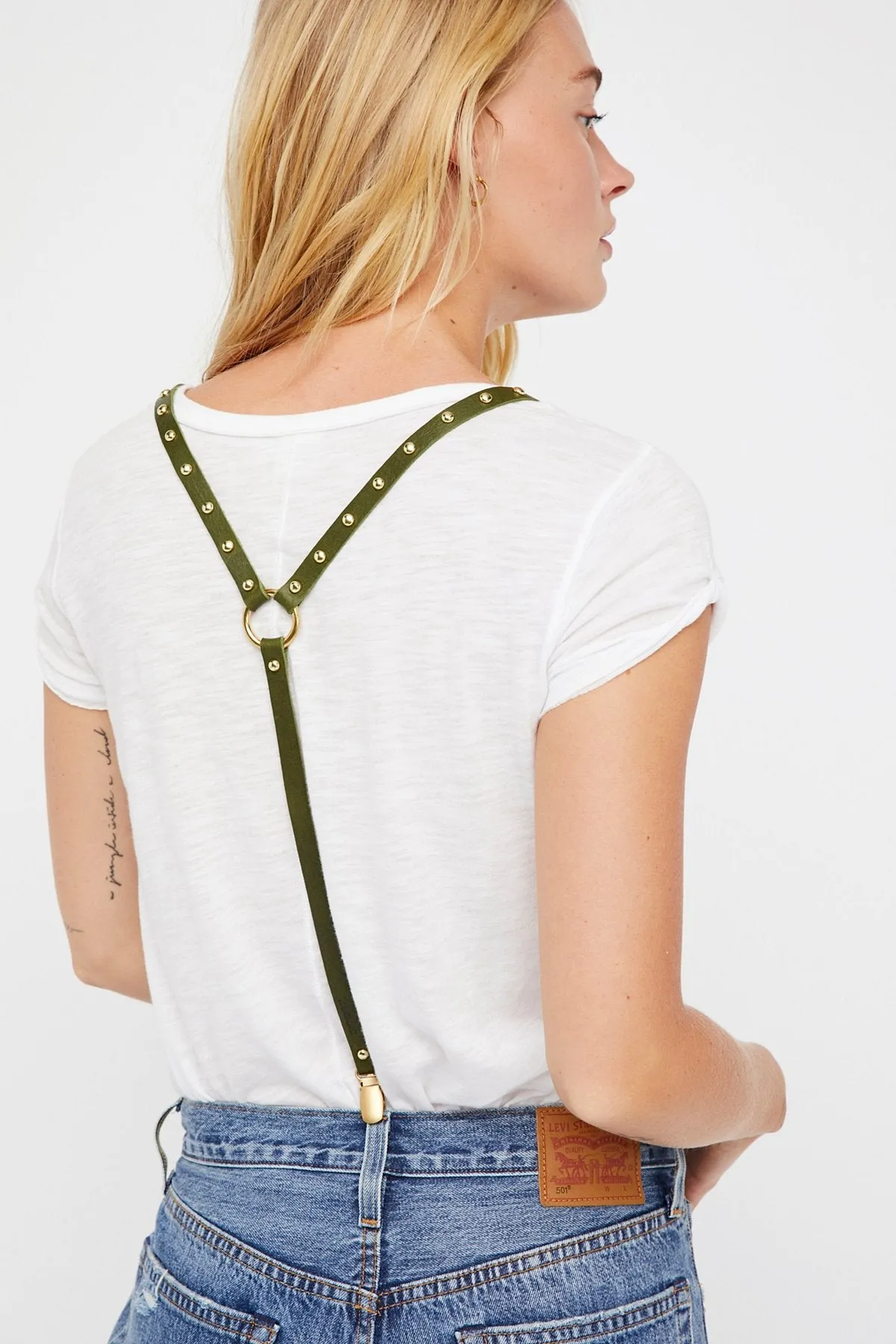 Stylish Studded Leather Suspenders by LUX - Enhance Your Look