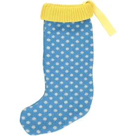 Luxury Christmas Stocking  - Blue Dots