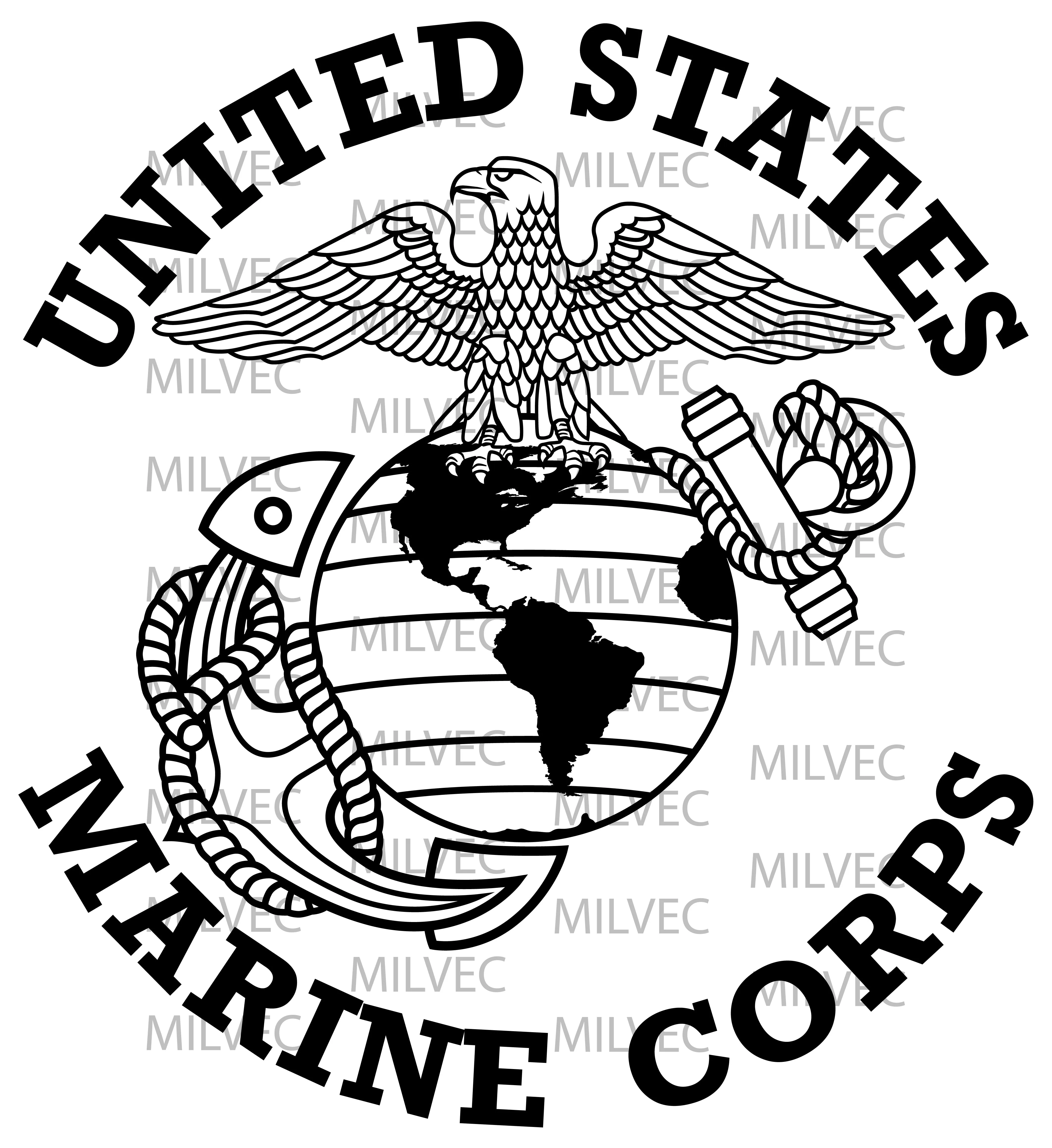 Marines Eagle Globe and Anchor Vinyl Decal