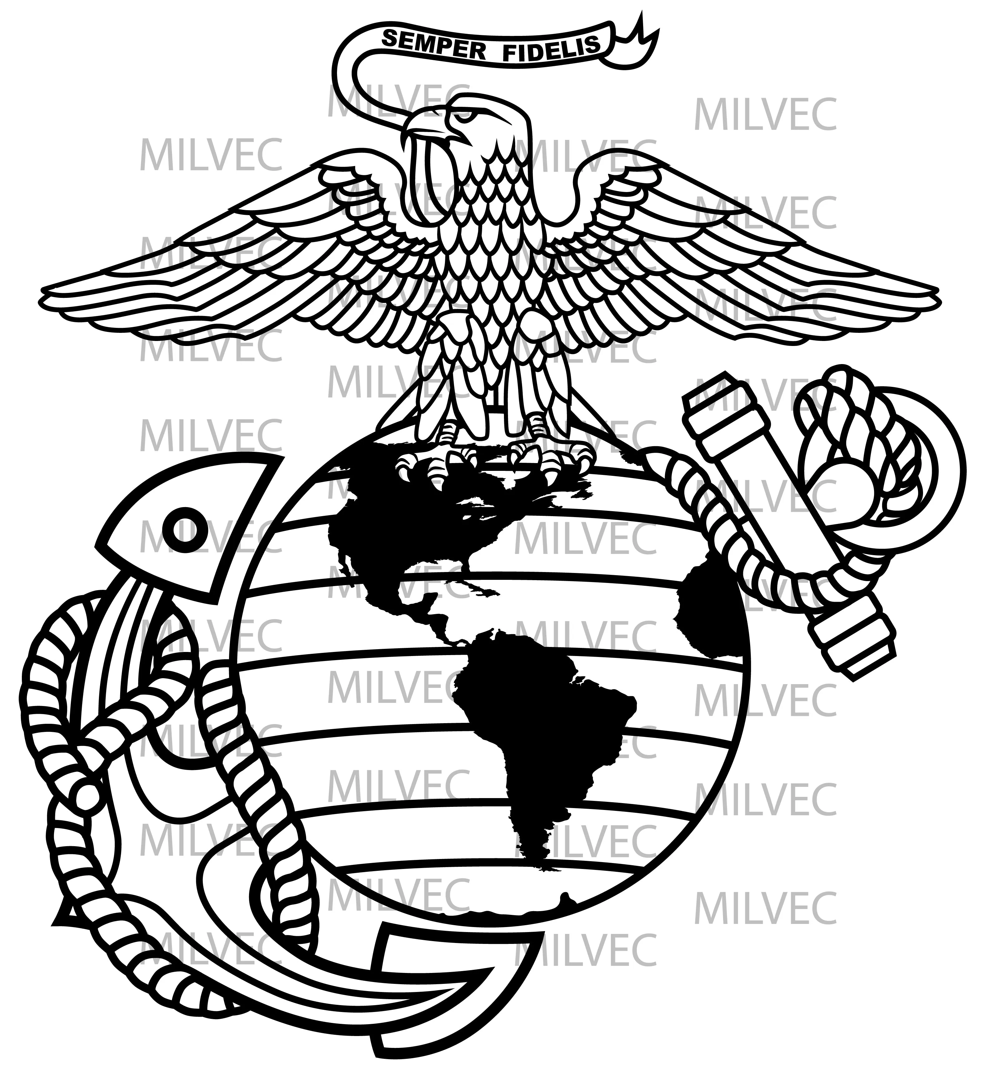 Marines Eagle Globe and Anchor Vinyl Decal