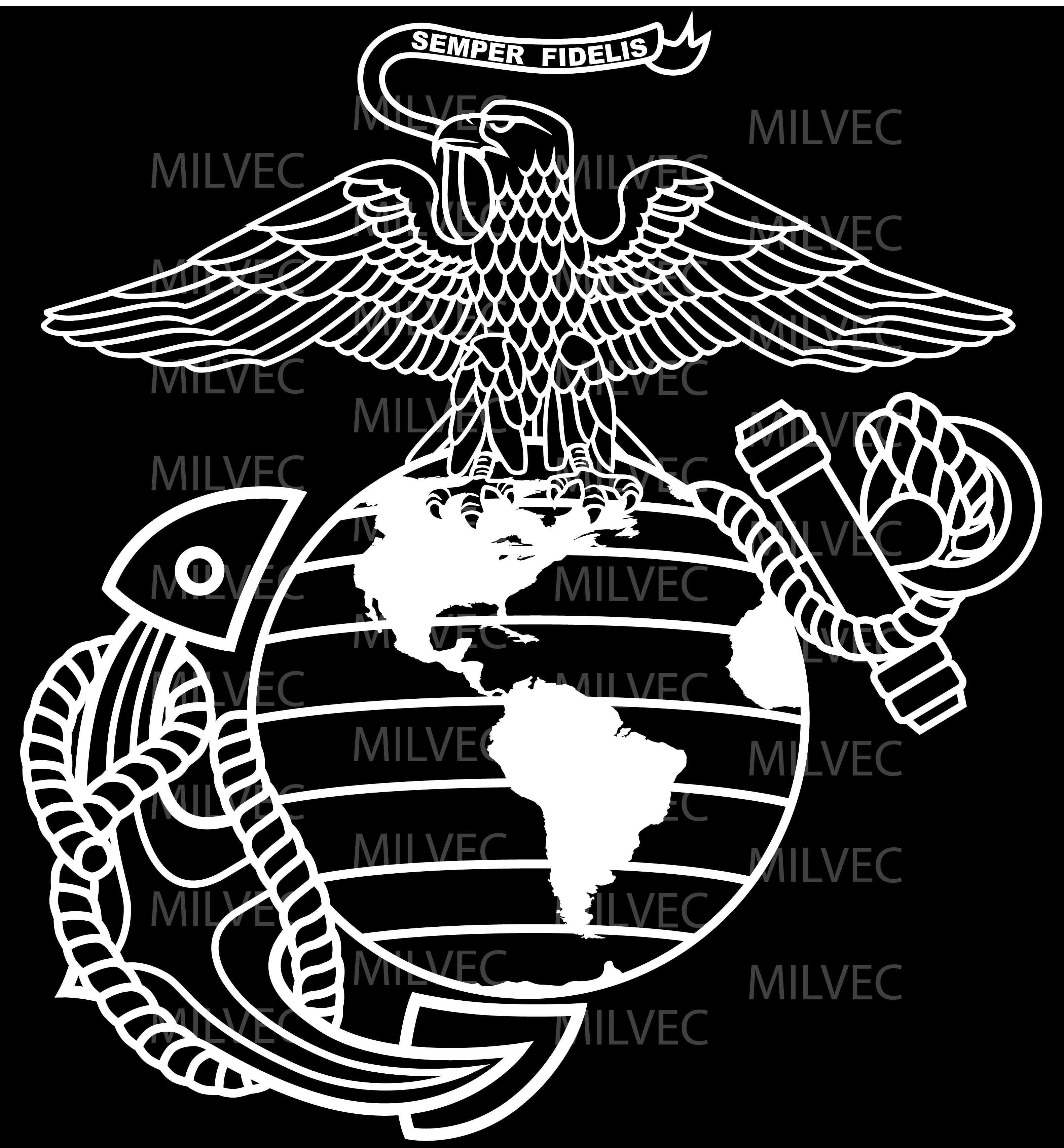 Marines Eagle Globe and Anchor Vinyl Decal