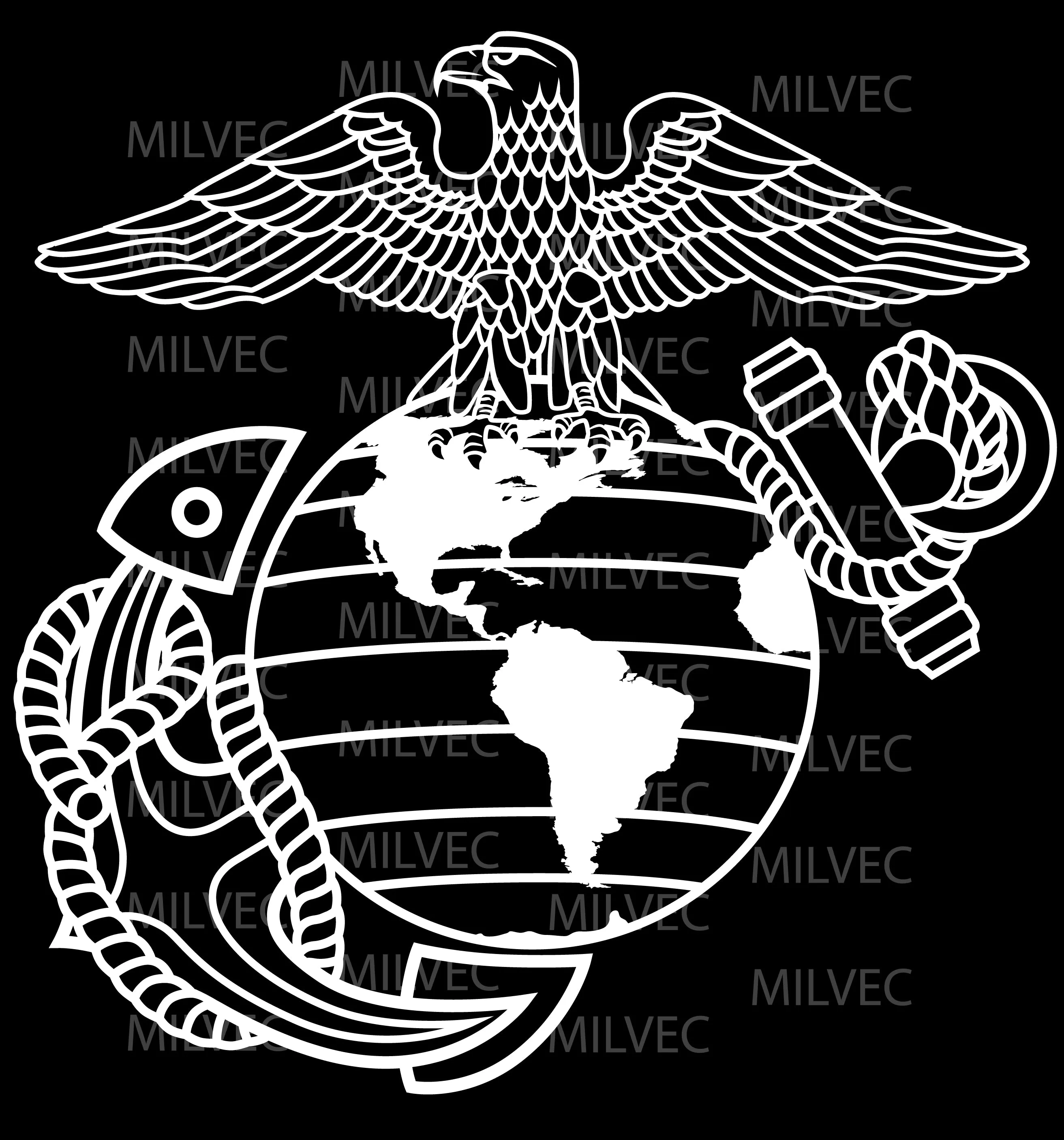 Marines Eagle Globe and Anchor Vinyl Decal