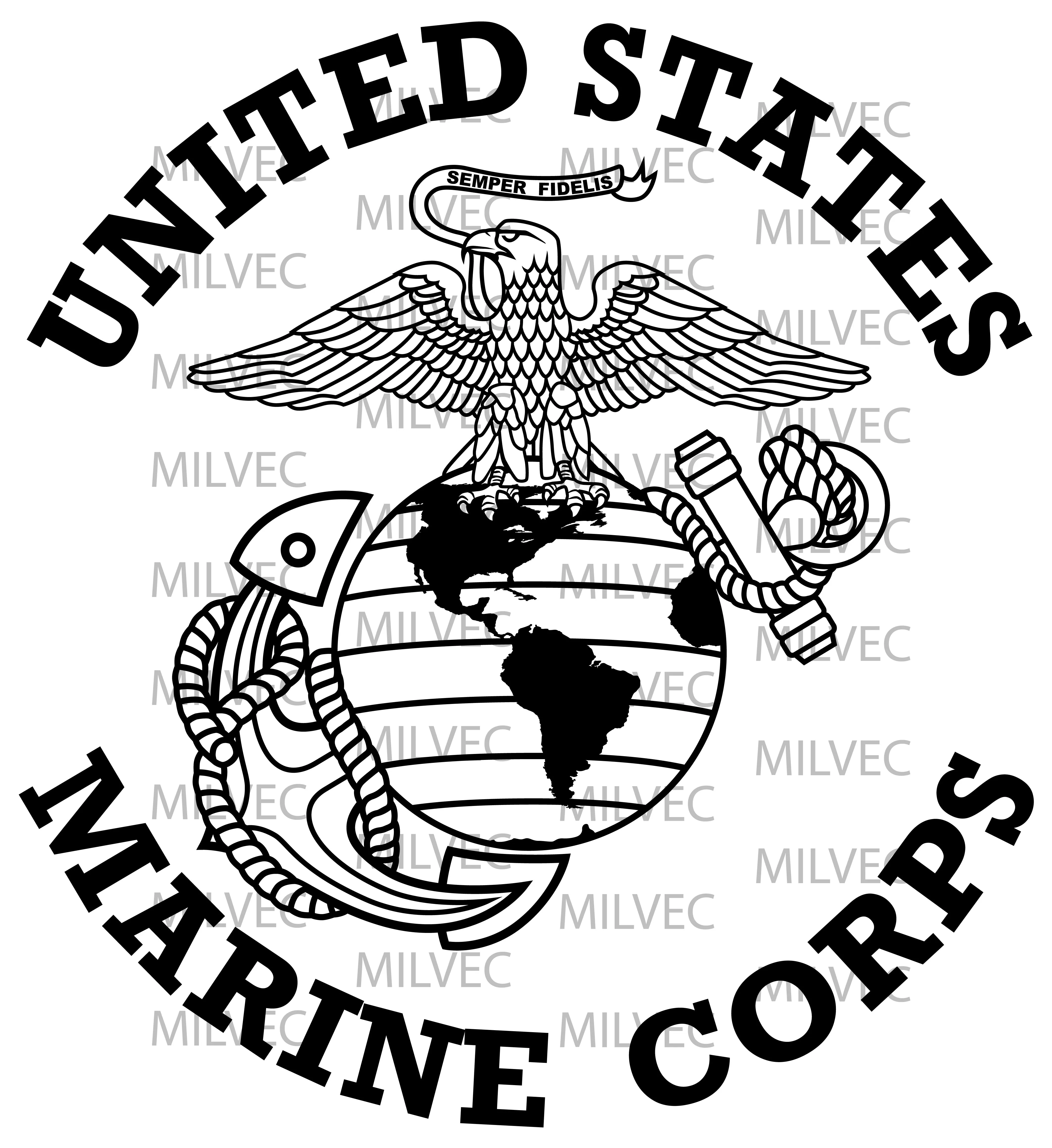 Marines Eagle Globe and Anchor Vinyl Decal