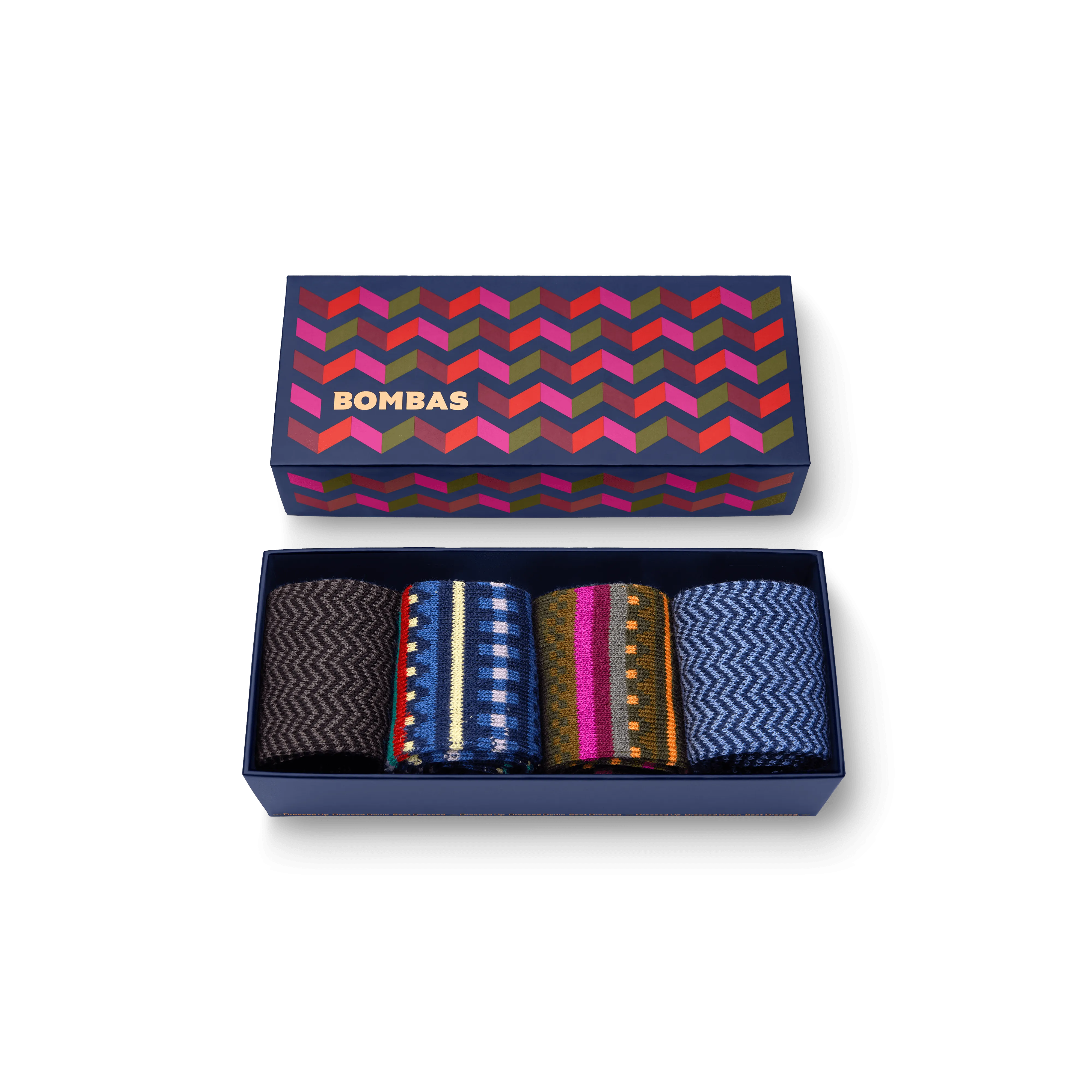 Men's Dress Calf Sock 4-Pack Gift Box