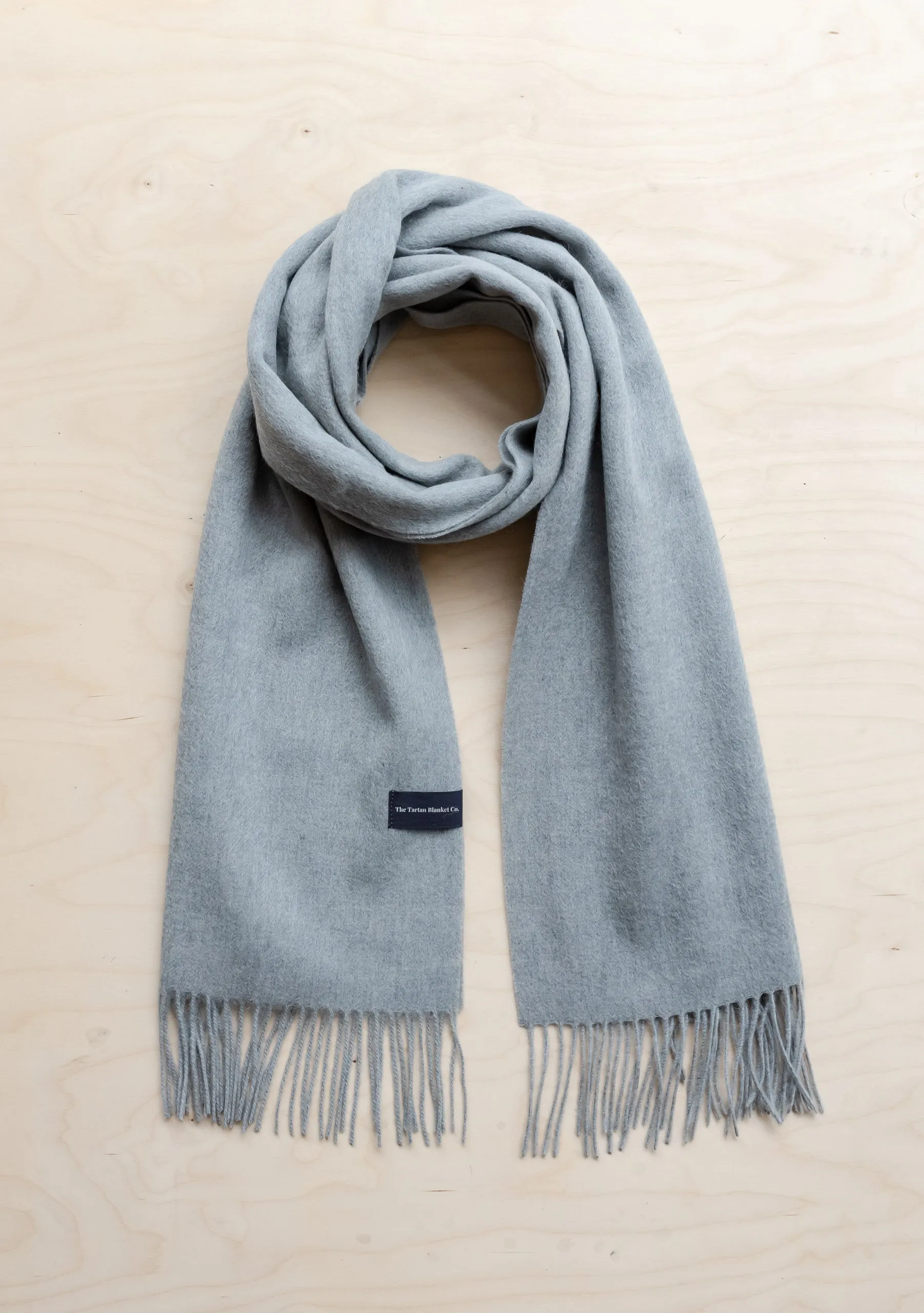 Men's Lambswool Scarf in Light Grey Melange