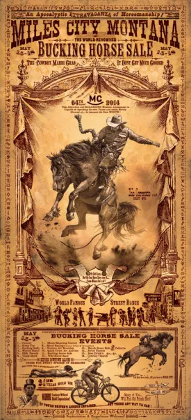 Miles City Bucking Horse Rodeo Poster