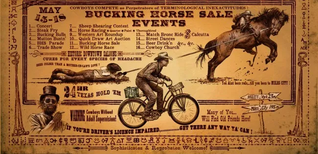 Miles City Bucking Horse Rodeo Poster