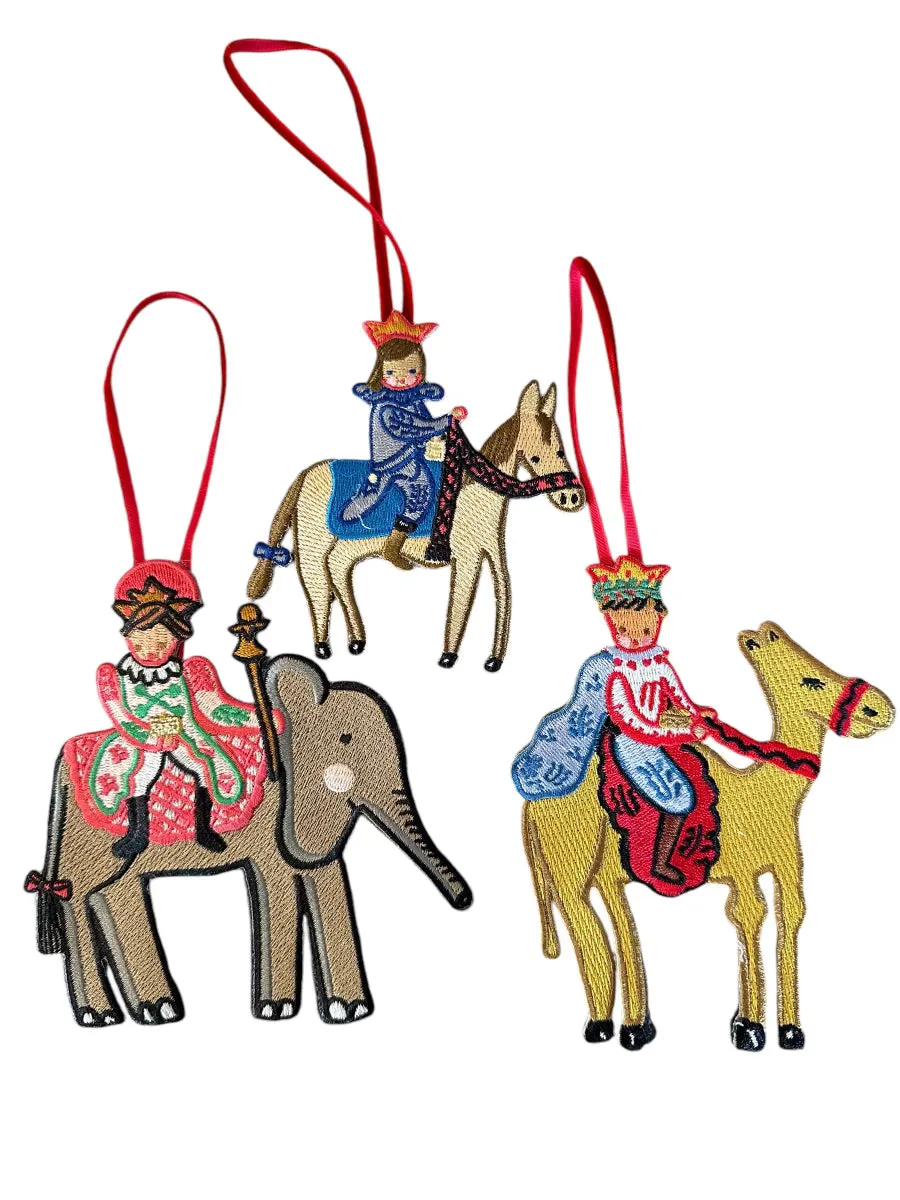Nativity Embroidered Ornaments - set of 12