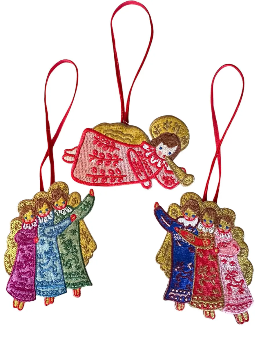 Nativity Embroidered Ornaments - set of 12