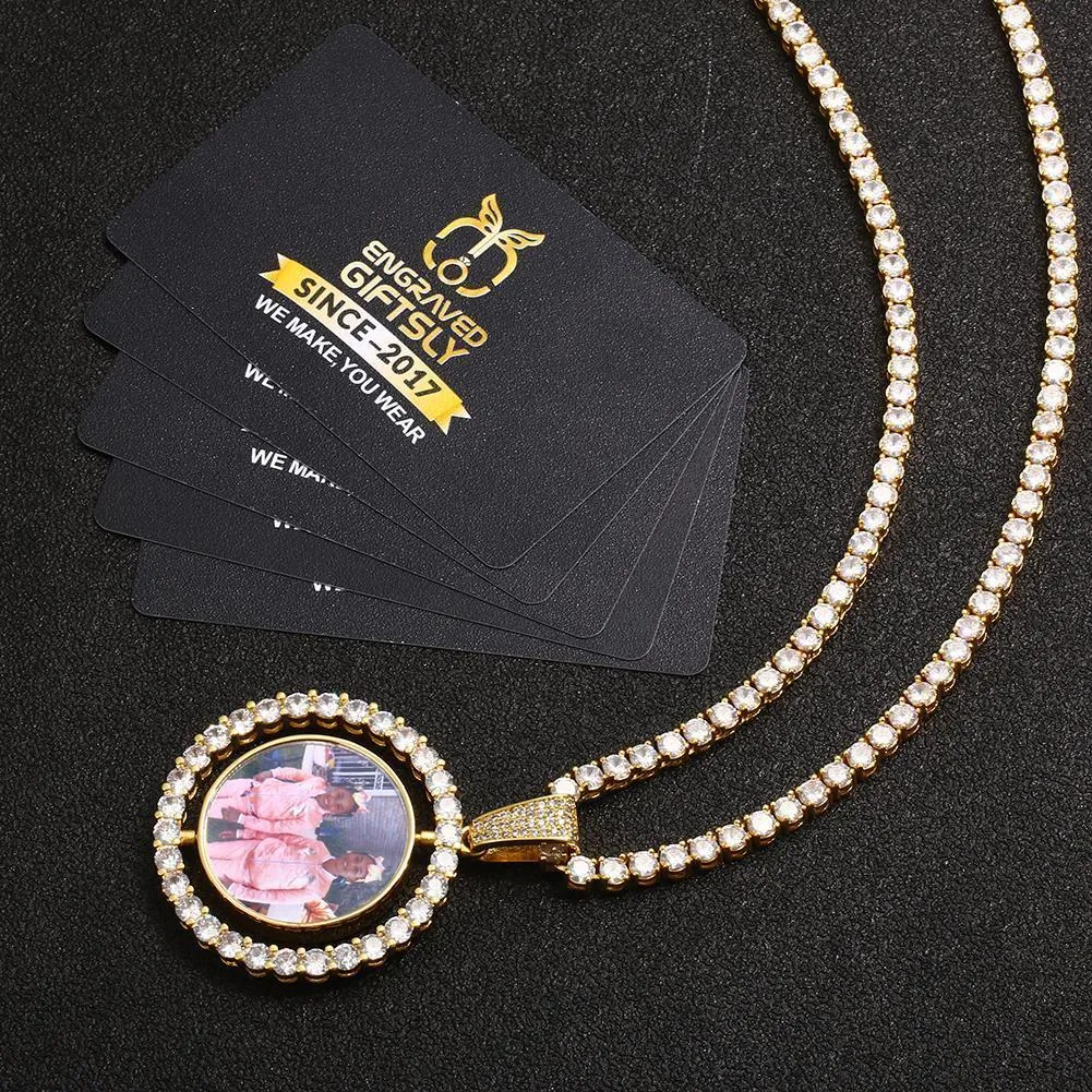 Necklace With Picture Inside- Valentine Gifts For Women- Double Side Rotating Medallion Necklace