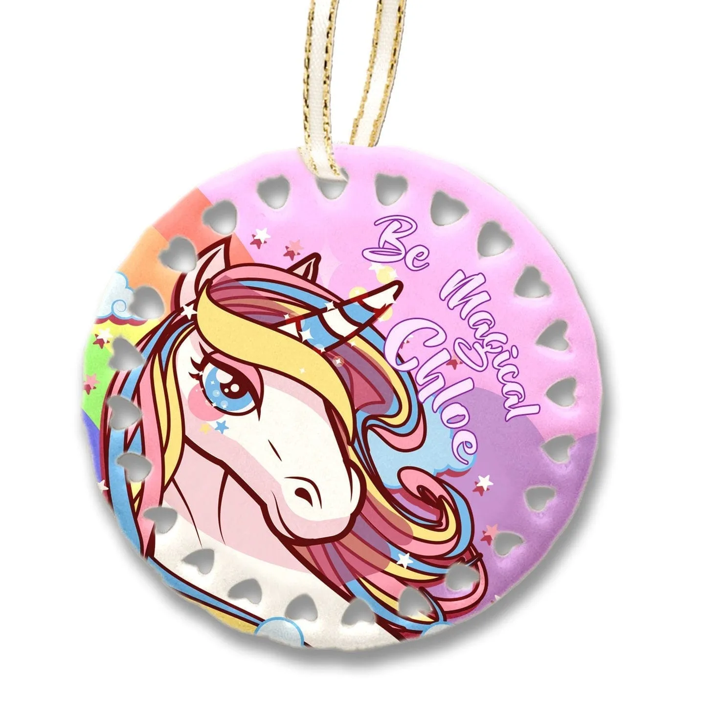 Personalized Unicorn Christmas Ornament Be Magical Christmas Girl Gift Idea Christmas Tree Decor Unicorns for Girls Pink Sweet Customized