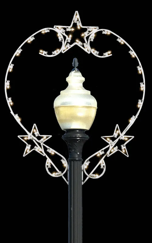 Pole Mount - Snowbursts with LED Lights