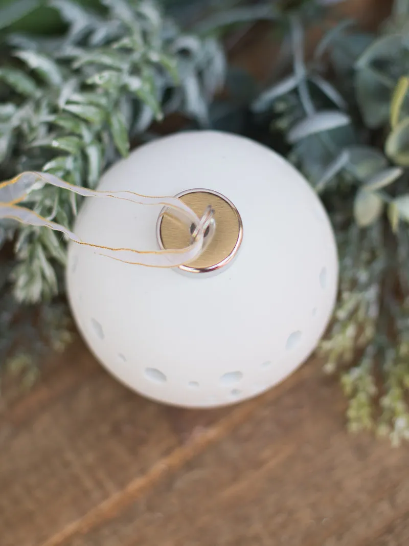 Porcelain Pattern Ornament - White Matte