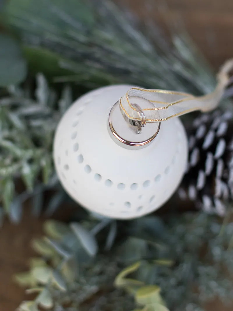 Porcelain Pattern Ornament - White Matte