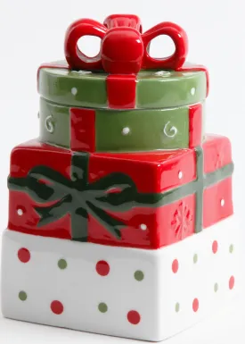 "Christmas Estate" Gift Box Cookie Jar