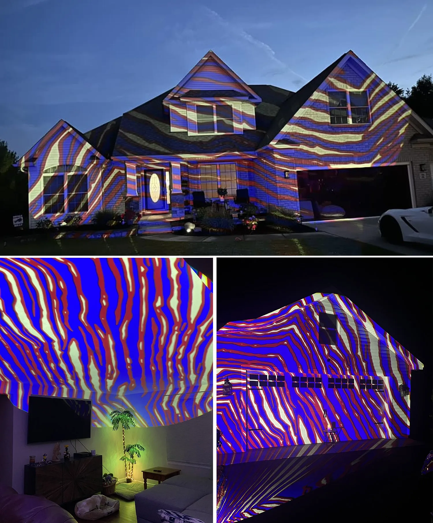 Upgraded Projector with Mafia Stripes Design - Now Back in Stock