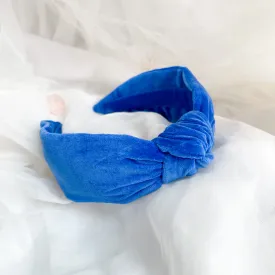 Royal Blue Velvet Knot Headband