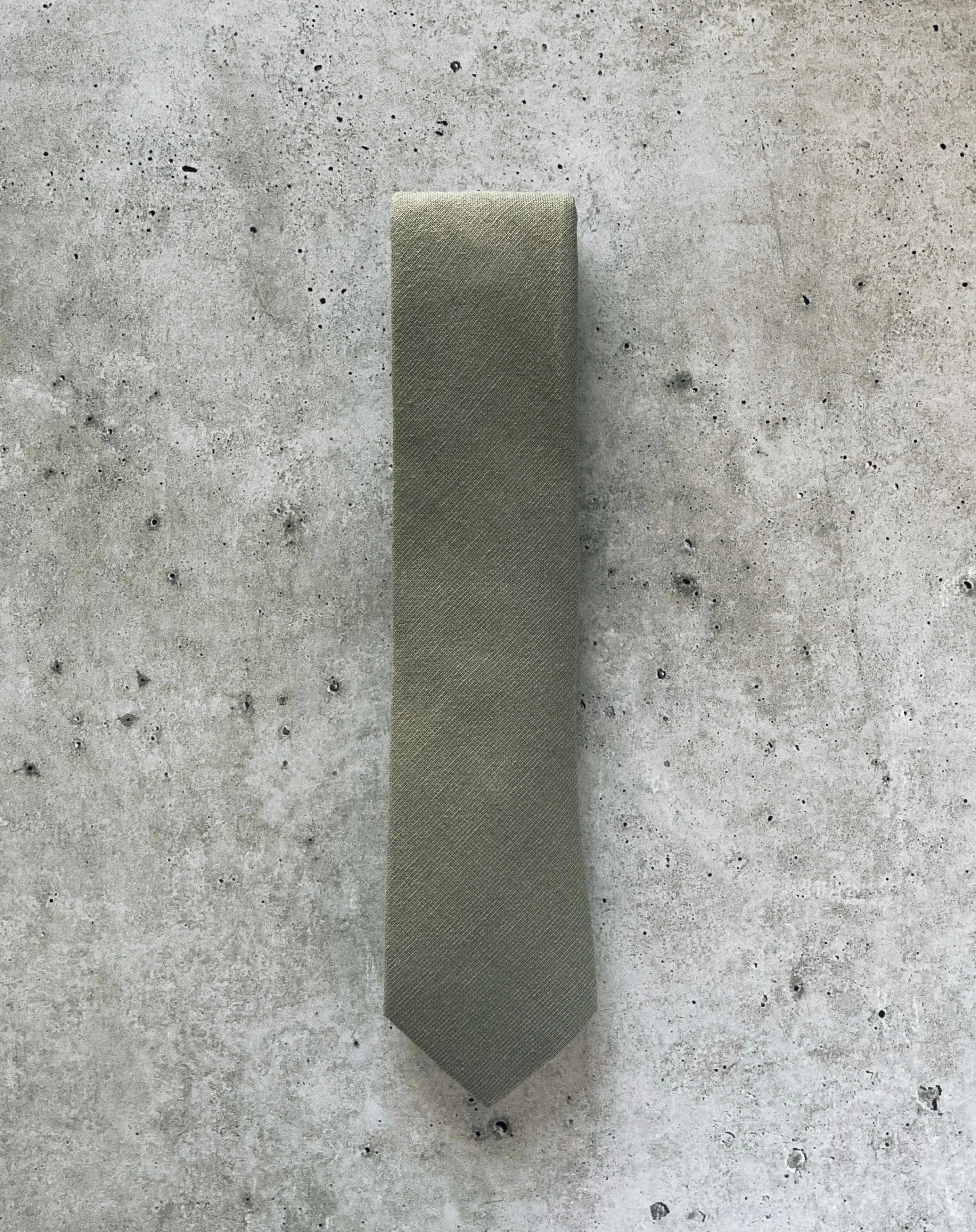 Sage Cotton Bow Tie with Vintage Tan Suspender Set