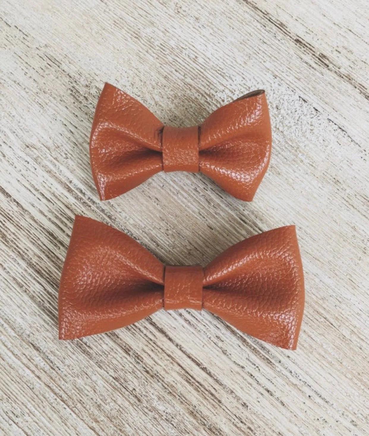 Skinny Caramel Suspenders with Caramel Leather Bow Tie