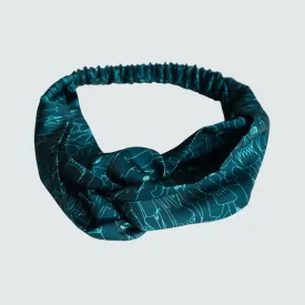Tiny Dancers Print Green Twist Knot Headband