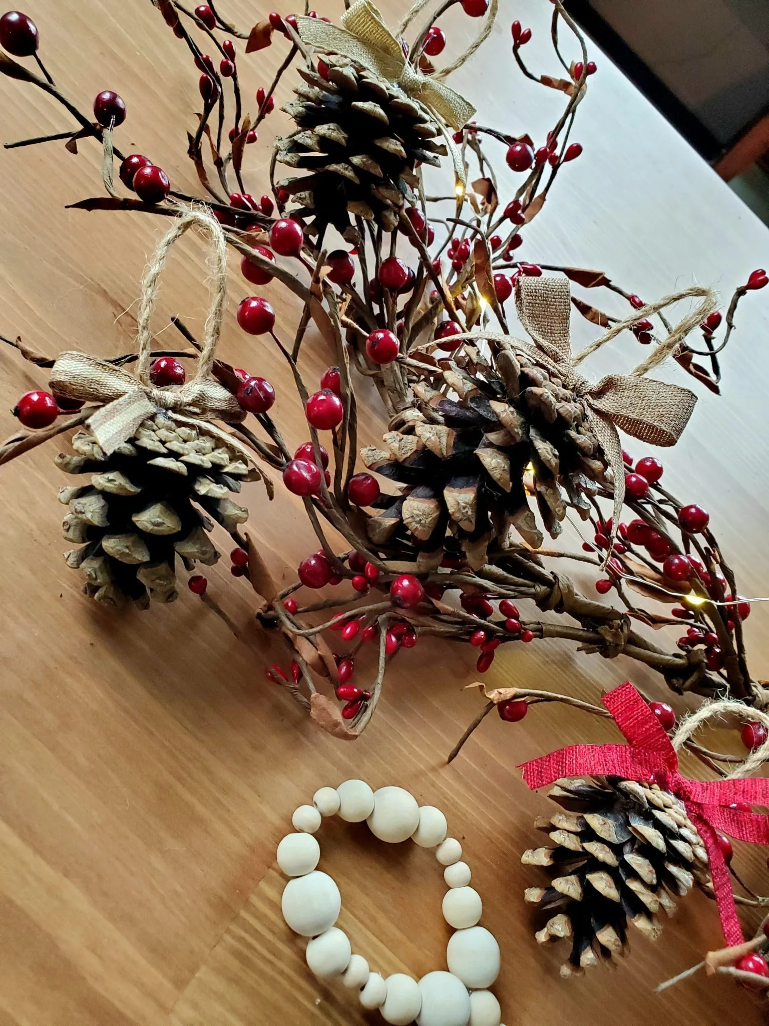 Unique Handcrafted Single Pine Cone Ornament - Perfect for Christmas Decorations and Home Decor