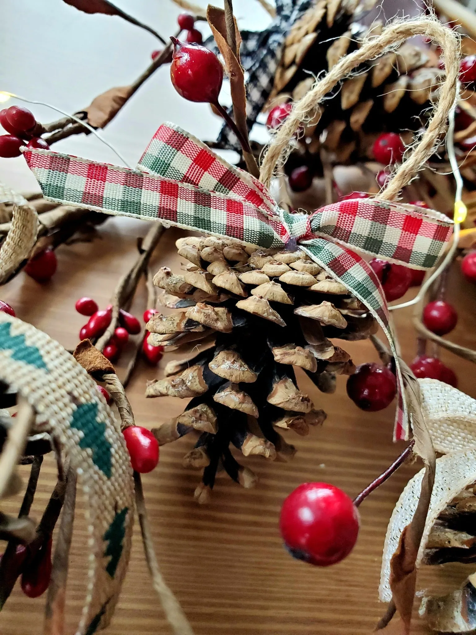 Unique Handcrafted Single Pine Cone Ornament - Perfect for Christmas Decorations and Home Decor