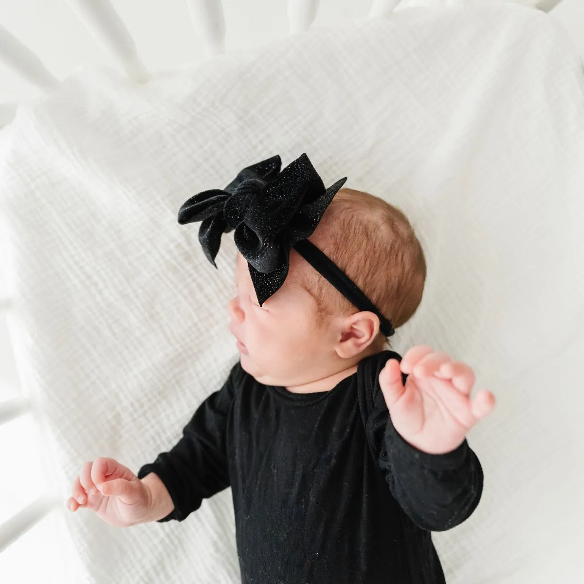 VELVET FAB® SKINNY: black glitter